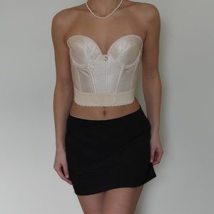 Vintage Champagne Ivory Bustier Corset
